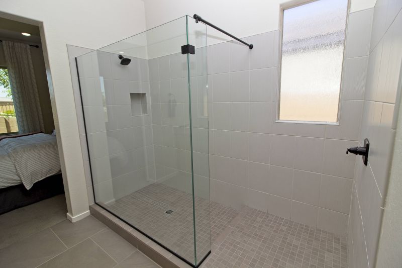 Open-Concept Shower with Frameless Doors